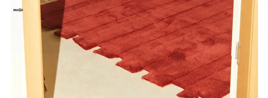 UNDERLAND Red Retro Handmade Rug from UNDERLAND