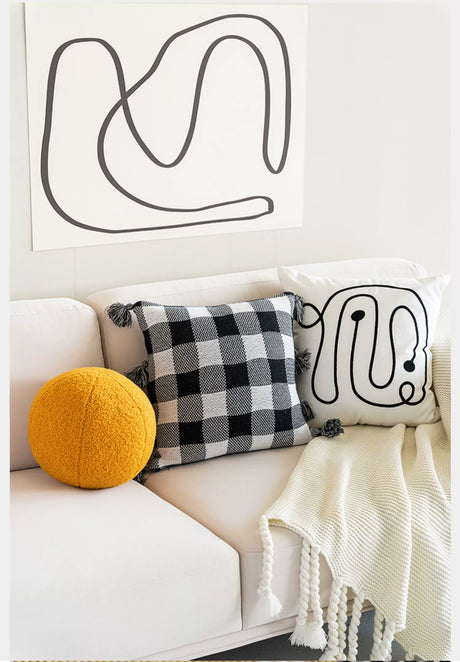 MISTYWOOD Knitted Pilsan Play Car Line Pillow from MISTYWOOD
