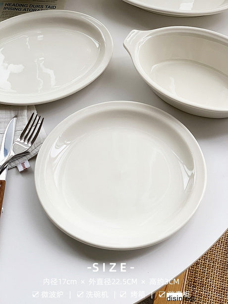 YASUKI Chenhao Minimalist INS Texture White Ceramic Bowl from YASUKI