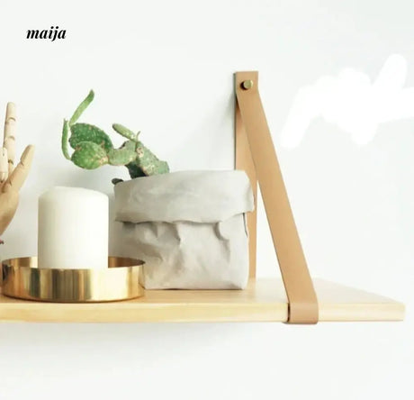 Nordic Style Solid Wood Shelf Wall-Mounted Bookshelf from WULIHOME