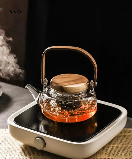 Flower Heat Resistant Glass Tea Set with Tray from KIMACHI