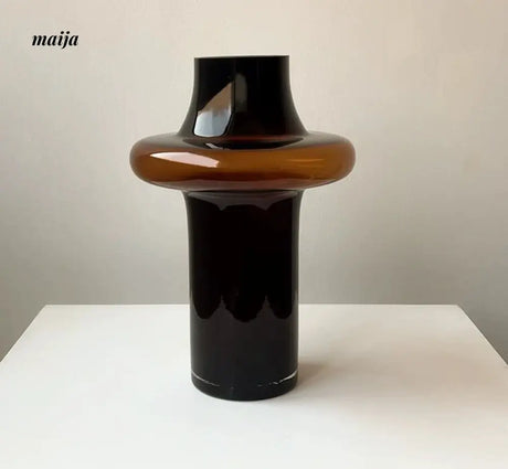 LIVETAI Light Luxury Brown Glass Vase from maija
