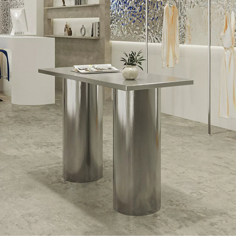 SM Lucas Rectangular Stainless Steel Clothing Stand from SM