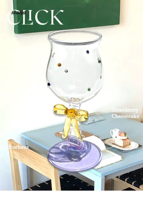 CLICK Handmade Glass Bow Champagne Goblet from CLICK