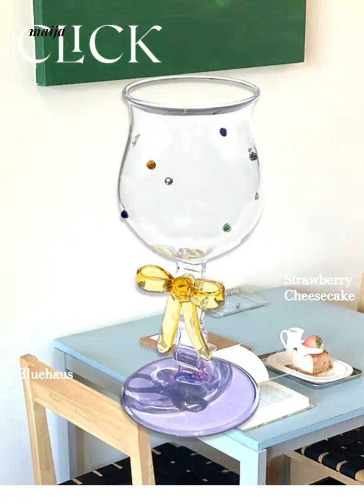 CLICK Handmade Glass Bow Champagne Goblet from CLICK