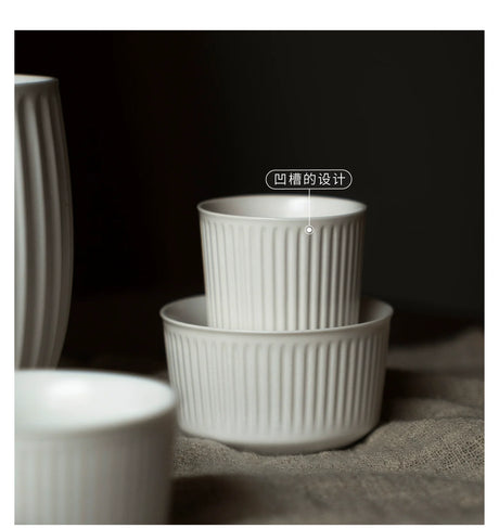 MUMO Mia White Porcelain Ceramic Tea Cup from MUMO