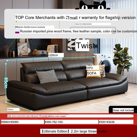 DIPU Roman Modern Leather Sofa from DIPU