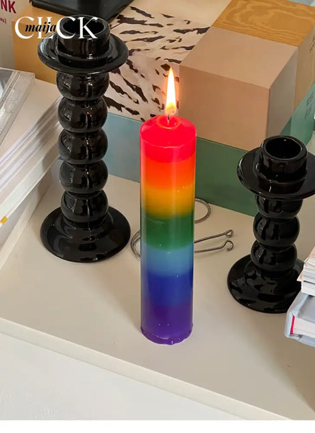 CLICK Gradient Rainbow Candle Holiday Decor from CLICK