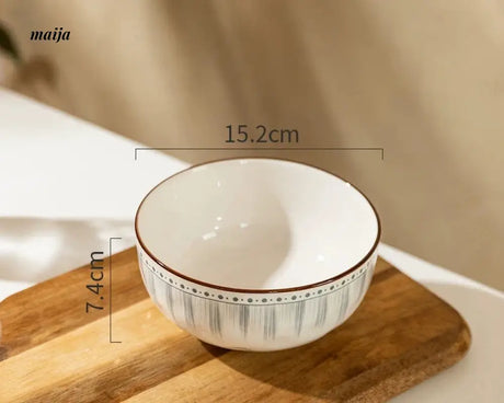 MOSE Blue Line Japanese Soup Bowl from MOSE