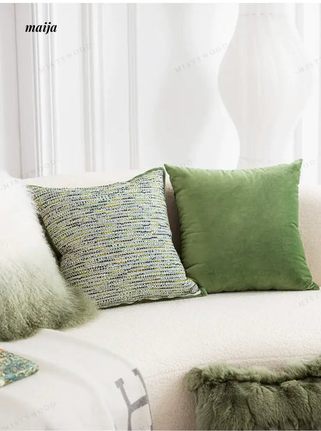 MISTYWOOD Green Pillow for Bedside or Sofa from MISTYWOOD