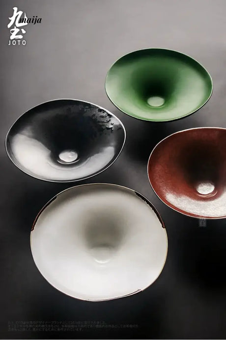 JOTO Japanese Rough Pottery Fruit Plate Sushi Tableware from JOTO