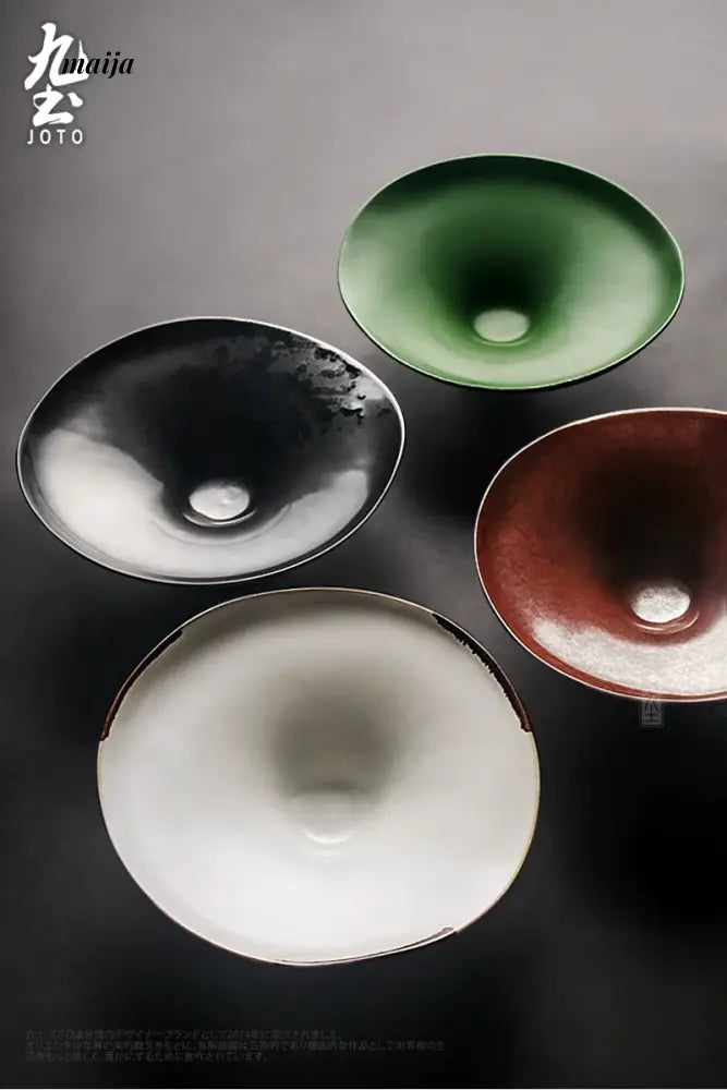JOTO Japanese Rough Pottery Fruit Plate Sushi Tableware from JOTO