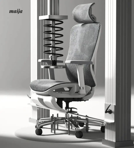 Black and White P7 Ergonomic Office Chair from Hbada