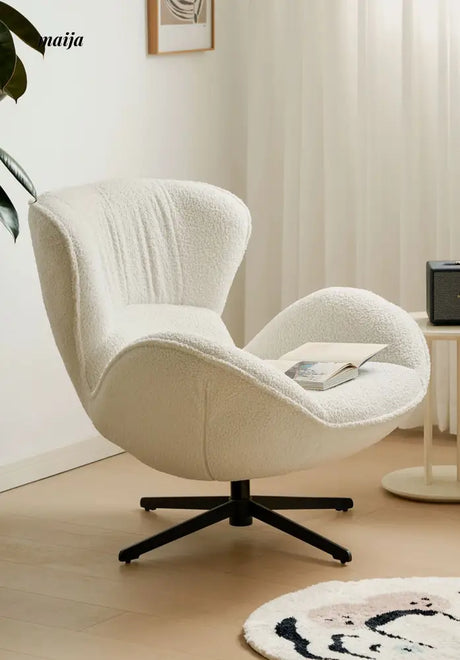 Eggshell Teddy Velvet Chair from maija
