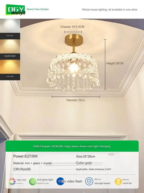 GVG Crystal Corridor Ceiling Light from GVG
