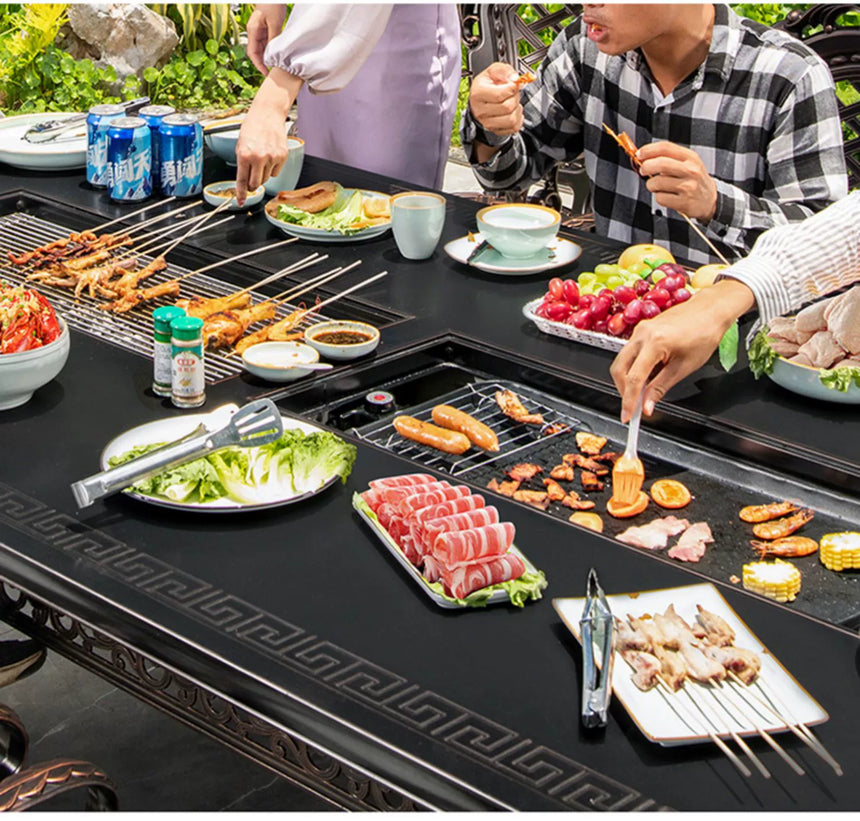 MOJIA Vesper Family-Size Electric BBQ & Hot Pot Table for Shared Dining from MOJIA
