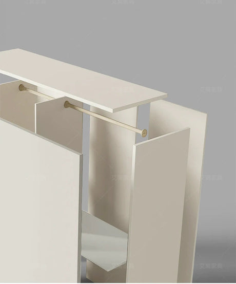 AIWO Delphine French Cream Wardrobe with Elegant Glass Storage from AIWO