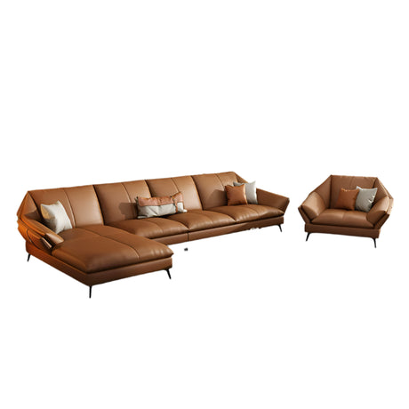 DIPU Harper Minimalist Leather Scandinavian Sofa from DIPU