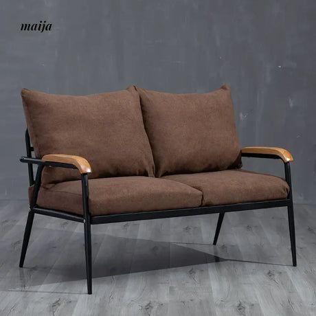 ANJI CHENJI Scandinavian Natural Wood Double Sofa from ANJI CHENJI