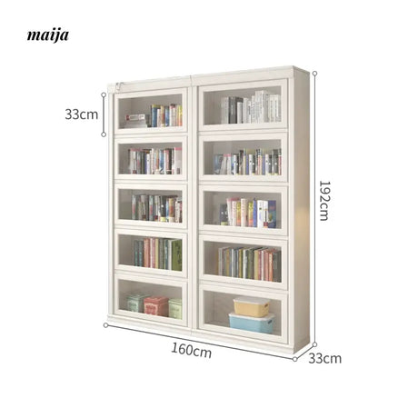 MEIHOUSE Dust-Proof Bookcase Glass Door Standing Cabinet from MEIHOUSE