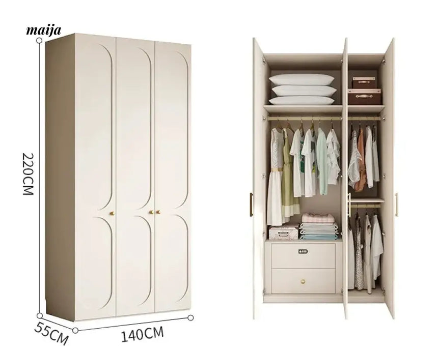 MEIHOUSE French Pine Board Wardrobe Bedroom Finished Large Cabinet from MEIHOUSE