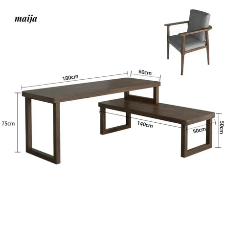 SUNX Nordic Solid Wood Corner Desk from SUNX