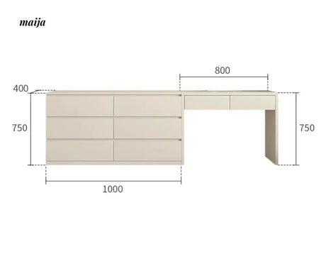 MEIHOUSE Universal Dressing Table Advanced Bedroom Storage System from MEIHOUSE