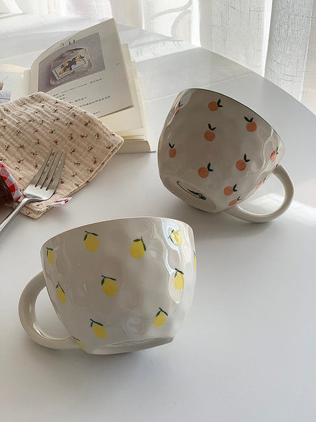 YASUKI Briella Artisan Floral Ceramic Coffee Cup from YASUKI