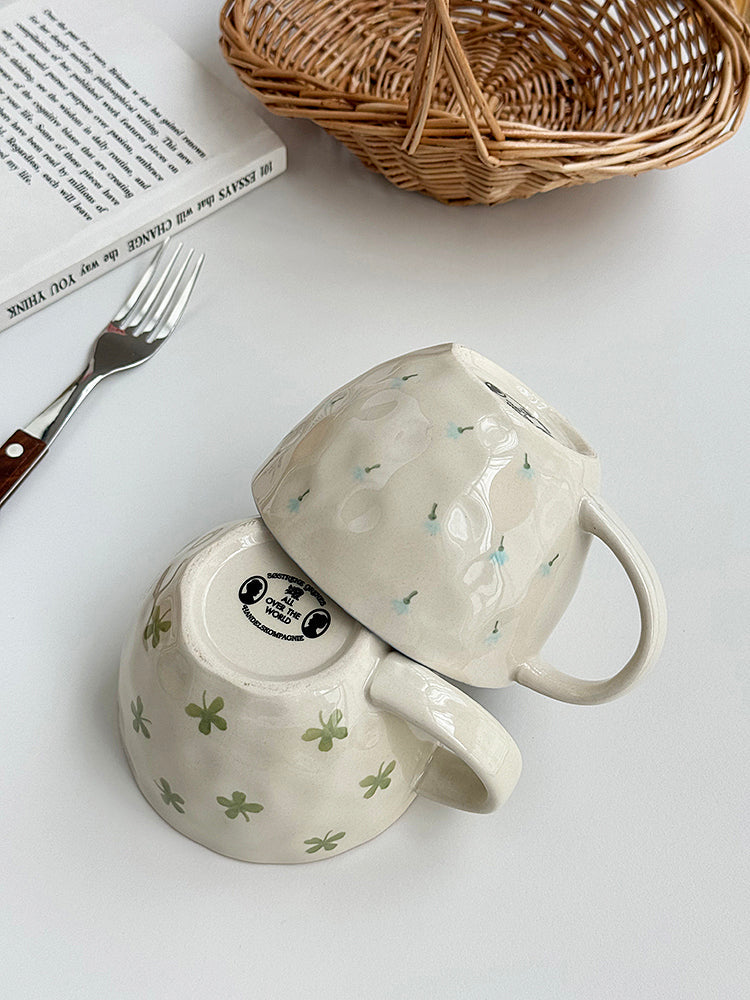 YASUKI Briella Artisan Floral Ceramic Coffee Cup from YASUKI
