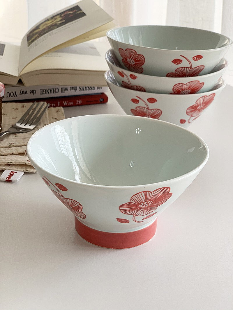 YASUKI Haruki Elegant Japanese-Style Ceramics Rice Bowl from YASUKI