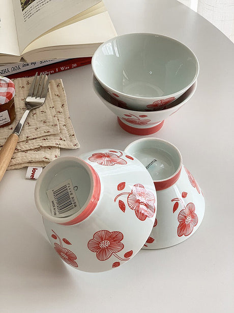YASUKI Haruki Elegant Japanese-Style Ceramics Rice Bowl from YASUKI