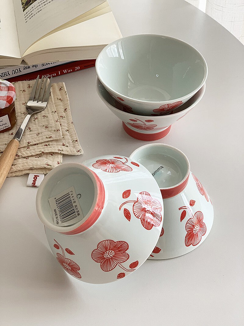 YASUKI Haruki Elegant Japanese-Style Ceramics Rice Bowl from YASUKI