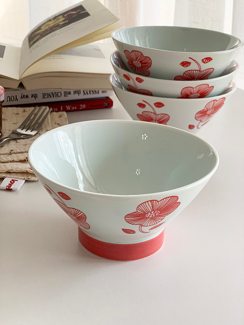 YASUKI Haruki Elegant Japanese-Style Ceramics Rice Bowl from YASUKI