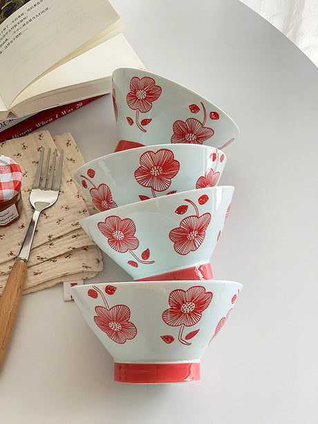 YASUKI Haruki Elegant Japanese-Style Ceramics Rice Bowl from YASUKI