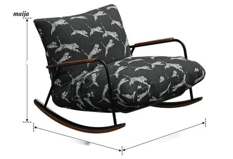 SMALL HIBISCUS Rocking Recliner Chair Retro from SMALL HIBISCUS