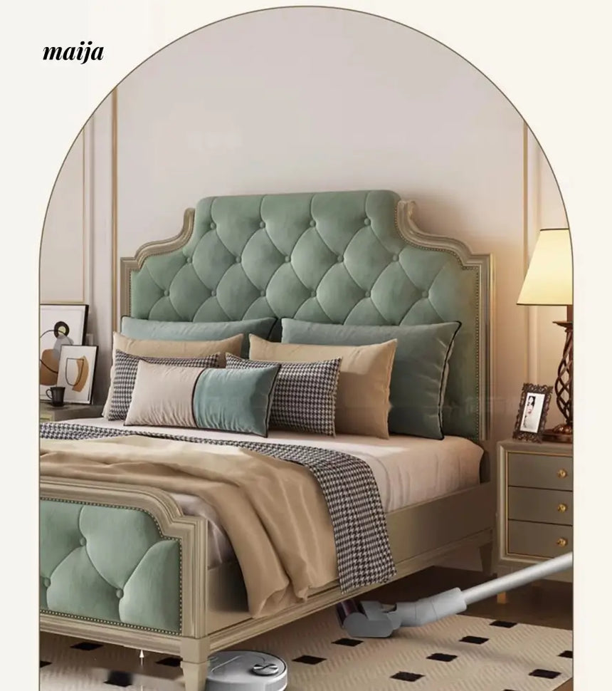 JANE FINA Vanxing Gold Velvet Bed from JANE FINA