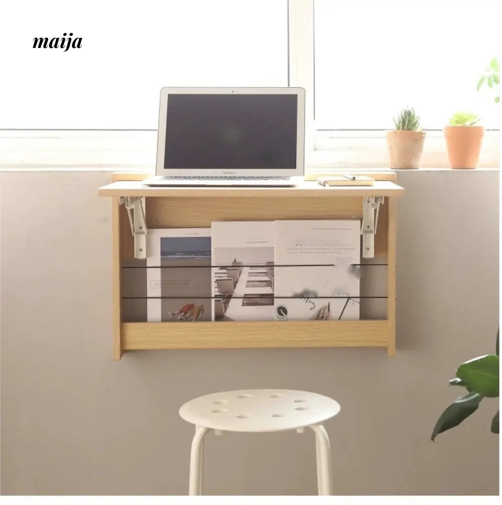 OGI NO RYOHIN Folding Wall Table Desk and Dressing Shelf from OGI NO RYOHIN