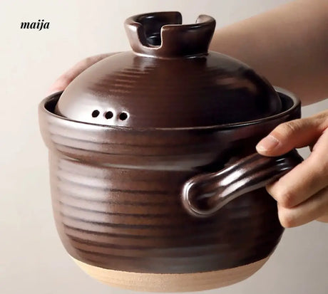 JOTO Double Lid Sand Pot High Temperature Ceramic Cooker from JOTO