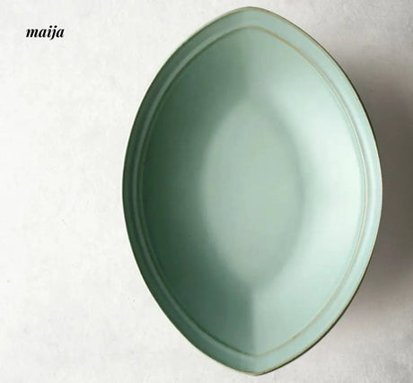 JOTO Japanese Retro Ceramic Dish Daily Steamed Fish Plate from JOTO