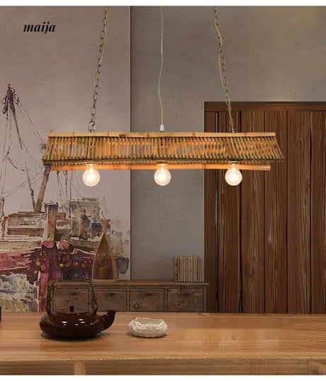 ZHONGSHAN Retro Bamboo Ceiling Lamp for Living Room from ZHONGSHAN