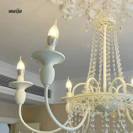 NANCY French Cream Style Crystal Chandelier from NANCY