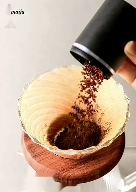 JOTO Handcrafted Coffee Filter Cup Solid Wood V60 Pink from MOSE