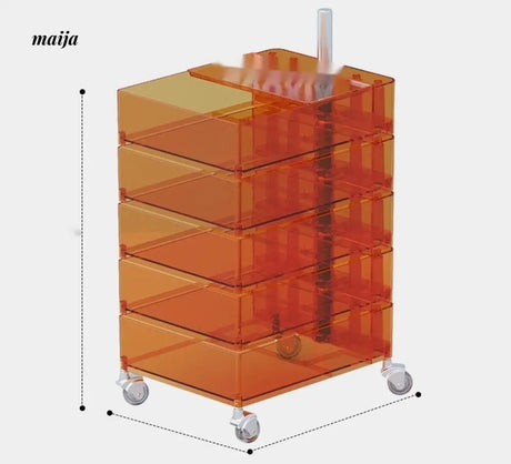LOWERLEFT Rotating Acrylic Bedside Table from Lower Left
