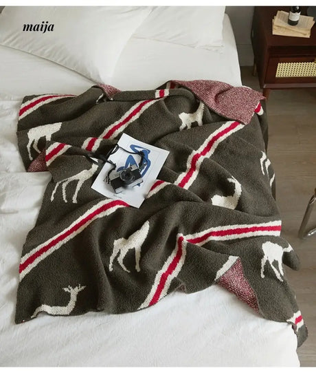 MAN YUE HOME Plush Knitted Sofa Duvet for Sleep from MAN YUE HOME
