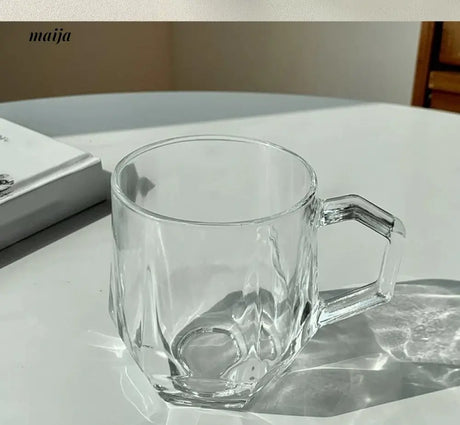 BANKE Diamond Hexagonal Transparent Coffee Glass Cup from BANKE