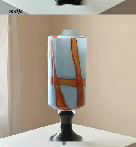 GUIFOU Colored Glass Footed Vase from GUIFOU