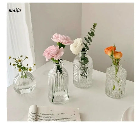 BANKE Retro Glossy Flower-Shaped Small Vase from BANKE