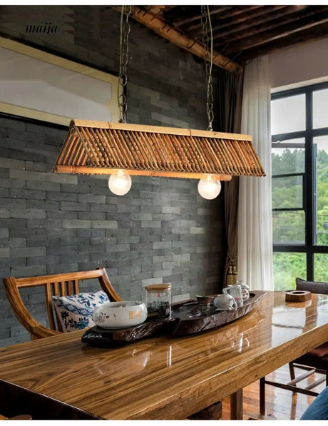 ZHONGSHAN Retro Bamboo Ceiling Lamp for Living Room from ZHONGSHAN
