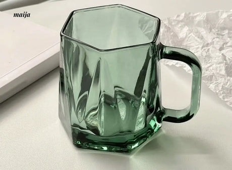 BANKE Diamond Hexagonal Transparent Coffee Glass Cup from BANKE