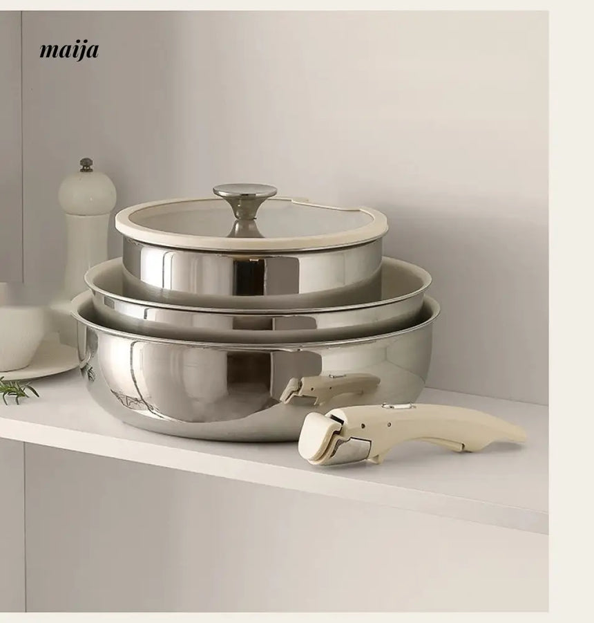 CAROTE Removable Handle Stainless Steel Kitchen Set from CAROTE